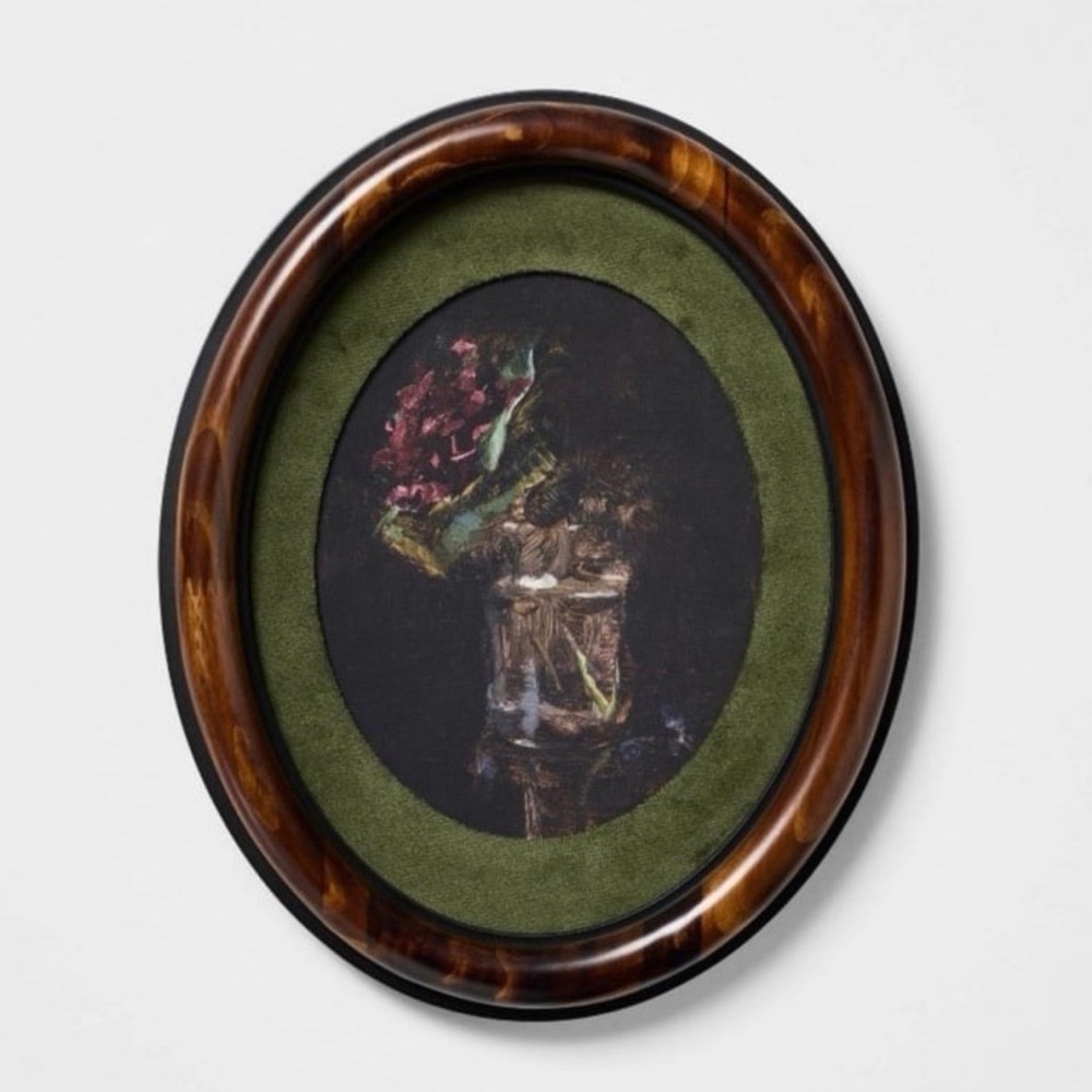 9"x11" Oval Frame Floral Wall Art - Threshold ™ designed with Studio McGee